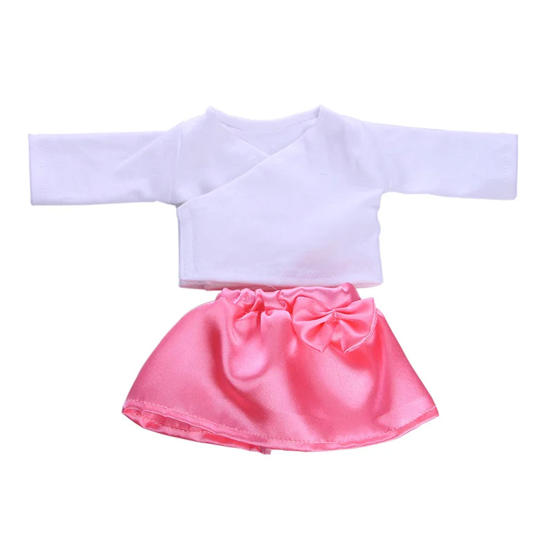 Doll Clothes Pretty Dresses Coat Daily Clothing Fashion Set For 43CM Baby Doll&18Inch American Doll,Girl Toys DIY Gifts