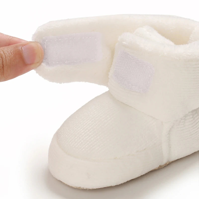 Winter Baby Cotton Shoes Thick Plush Snow Boots Soft Casual Walking Shoes for 0-18 Month Old Comfortable Toddler Footwear