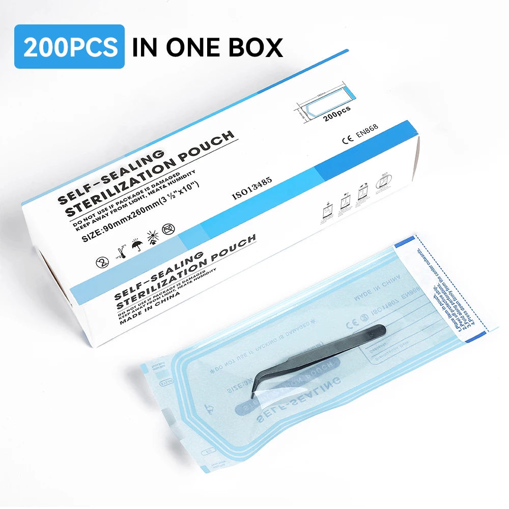 10/20PCS Disposable Self-sealing Sterilization Pouches Bag 5 Sizes Tattoo Accessories Supplies Self-adhesive Clean Bags