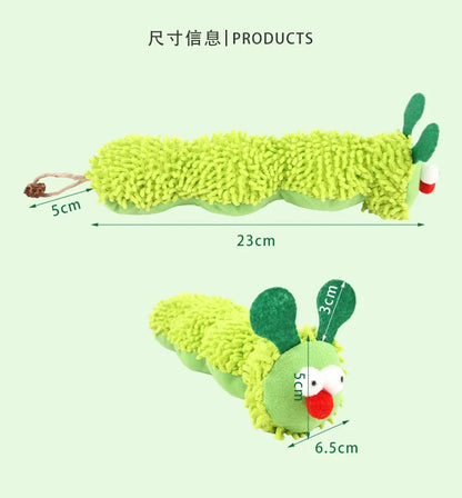 고양이 장난감 Pet Supplies Caterpillar Shaped Plush Cat Toy Contains Catnip Self Pleasure Boredom Relief Cat Toys Interactive