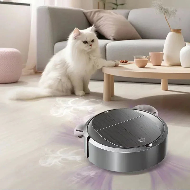 Long battery life Automatic Sweeping Robot Portable Mini Home Vacuum Cleaner USB Rechargeable Wet Dry 3-in-1 Sweeping Machine