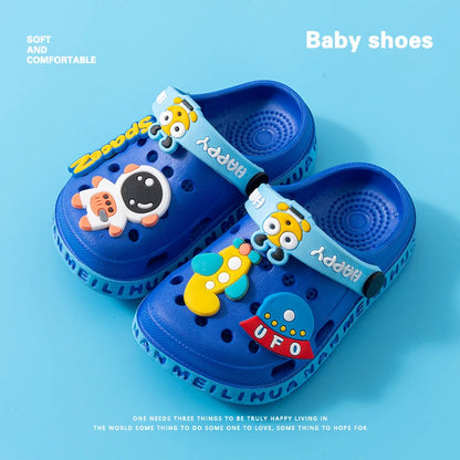 Shoes  Children's  Cartoon Baby Soft-Soled Sandals – Ultra-Light Anti-Slip Infant Closed-Toe Sandals for Boys & Girls Beach