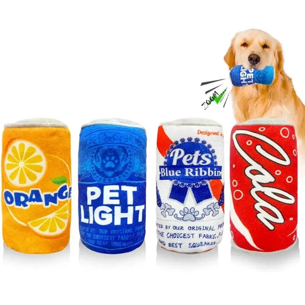 Interactive Dog Toys Champagne Wine Bottle Shape Pet Toy Plush Filled Vodka Toy Squeaky Bite-Resistant Pet Supplies Whisky