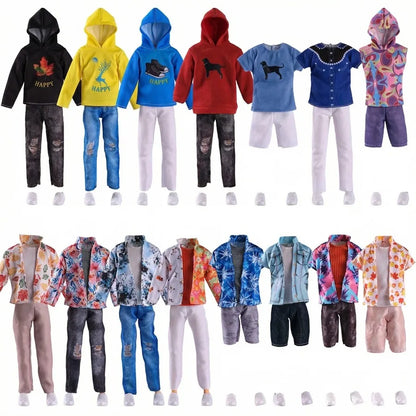 Doll Clothes Ken Doll Clothes Hoodie Sportswear Shirt Coat Outfit Set Doll Accessories Dressing Up Children's Toys,Girls Gift