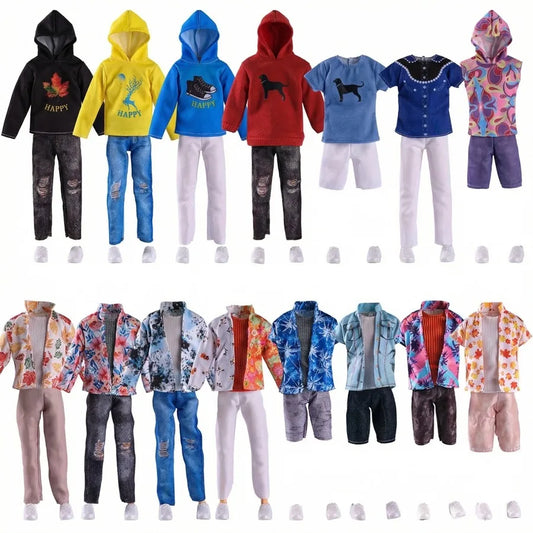Doll Clothes Ken Doll Clothes Hoodie Sportswear Shirt Coat Outfit Set Doll Accessories Dressing Up Children's Toys,Girls Gift