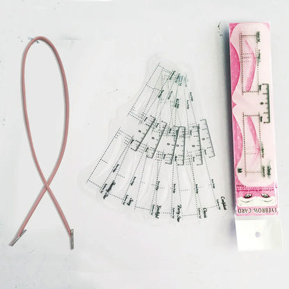 Reusable Eyebrow Shaper DIY 6PCS Set Soft Ruler Brow Definer Eyebrow Stamp Card Soft Ruler Stencil Shaping Makeup Tool