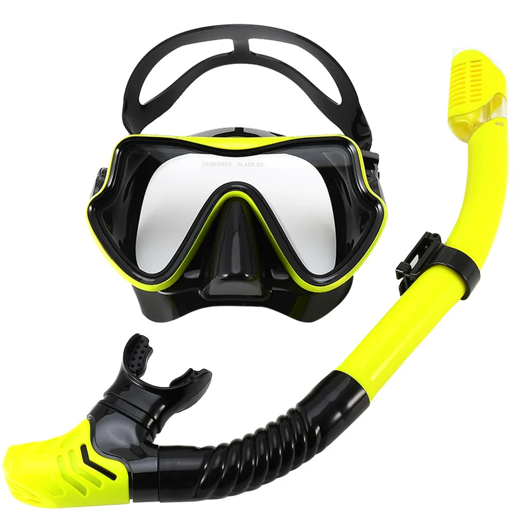 Professional Scuba Diving Masks Snorkeling Set Adult Silicone Skirt Anti-Fog Goggles Glasses Swimming Pool Equipment