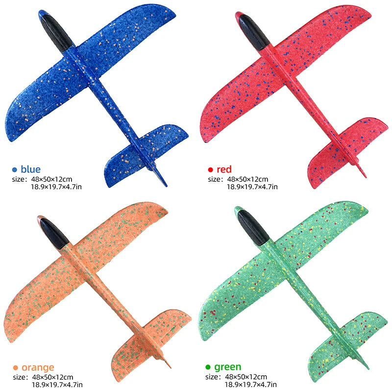 50/33CM Big Flash Foam Plane Glider Hand Throw Light Inertial AirPlane EPP Outdoor Launch Fun of Kids Toys for Children Boy Gift
