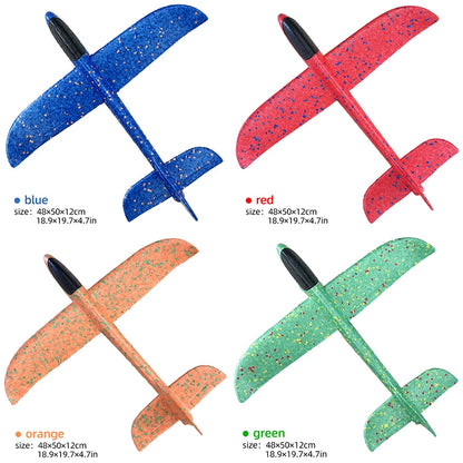 50/33CM Big Flash Foam Plane Glider Hand Throw Light Inertial AirPlane EPP Outdoor Launch Fun of Kids Toys for Children Boy Gift