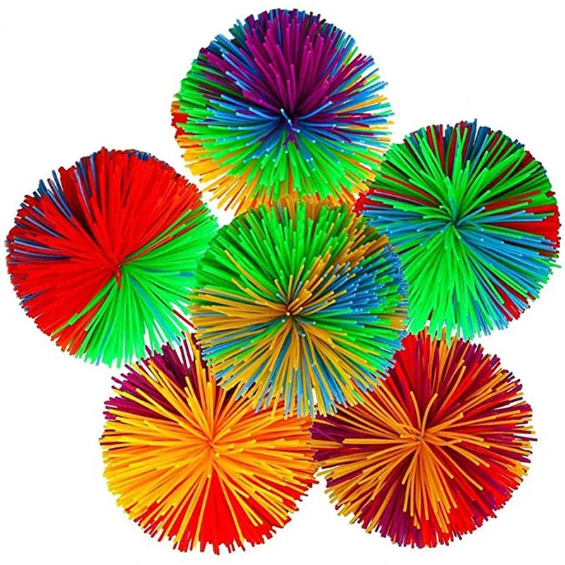 6/8/10cm Jugging Ball Colorful Rubber Wire Ball Toy For Kids Anti-Stress Stretchy Ball Children's Novelty Toys Funny Rubber Toy