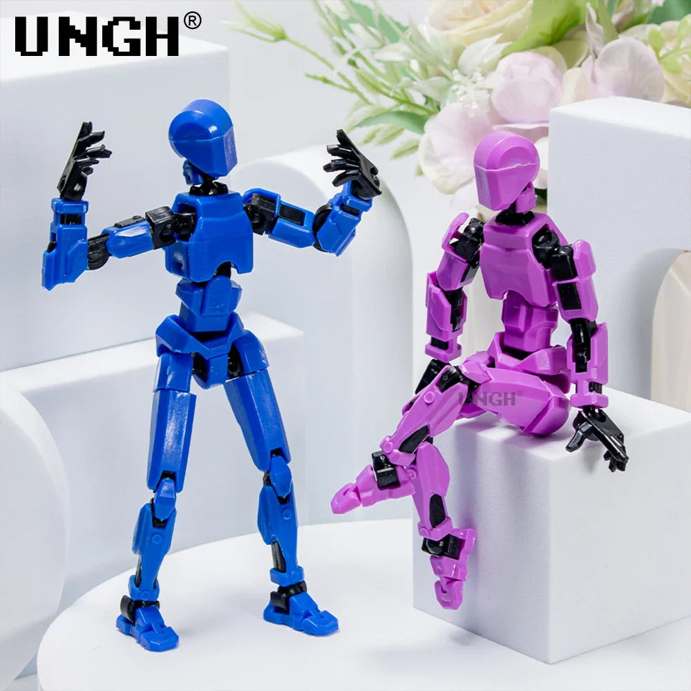 UNGH Multi-Jointed Action Figure Dragon 3D Printed Assembly Movable 13 Body Movable Robot Toys Gifts For Children