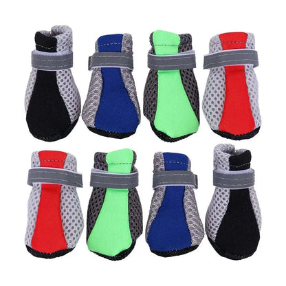 Safe Anti-slip with Reflective Stripe Hot Pavement Mesh for Poodle Yorkshire Pet Supplies Dog Shoes Pet Rain Boots Dog Boots