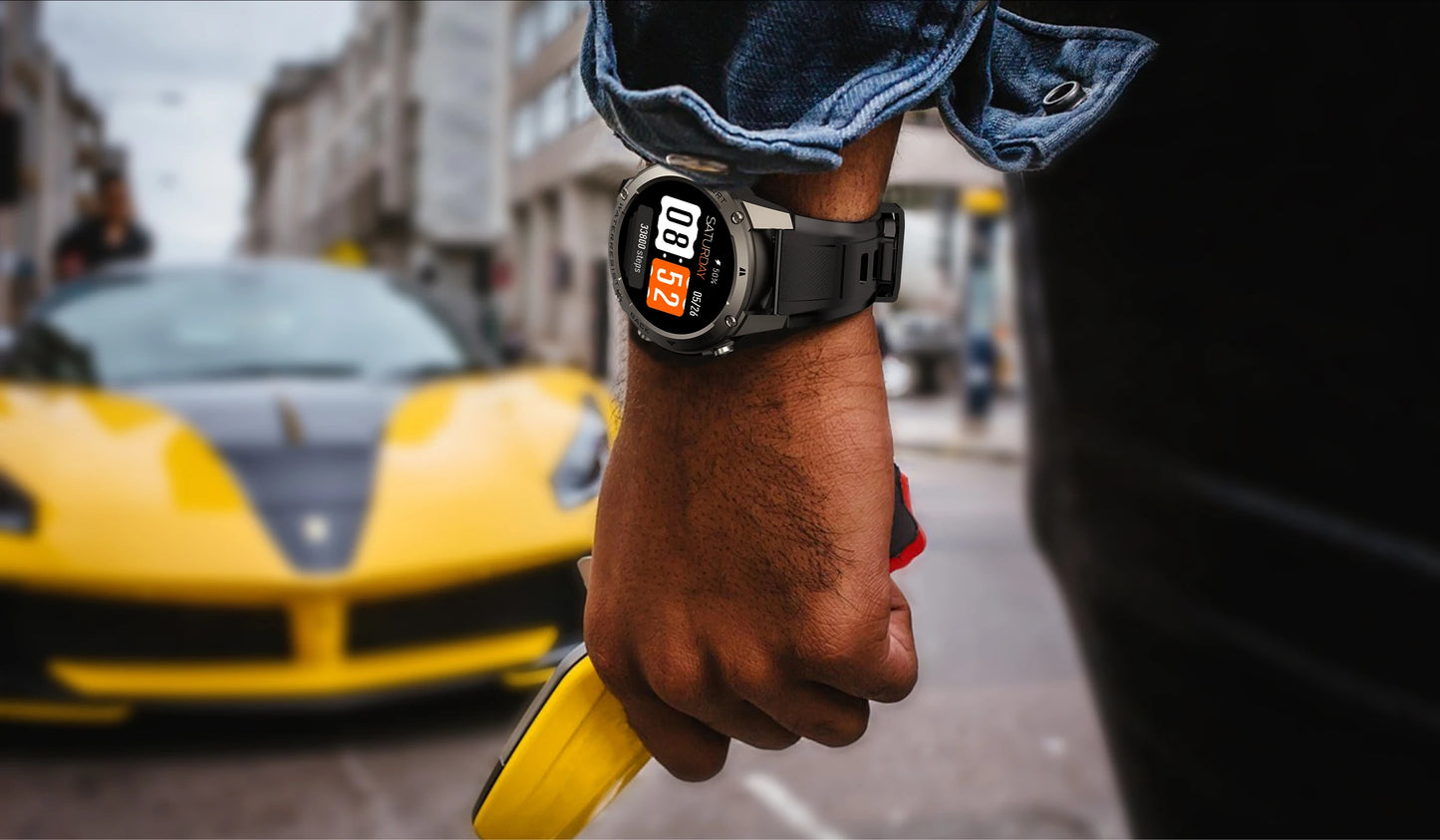 LIGE New GPS Tracker Smart Watch Men 466*466 AMOLED Screen Men Watches 50M Waterproof Outdoor Compass 500mAh Battery Smartwatch
