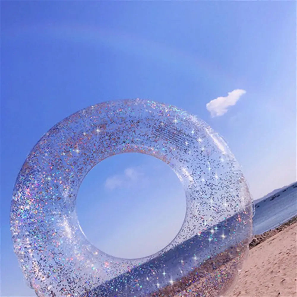 Water Raft Fun Inflatable Transparent Swimming Ring Safety Float Circle Pool Toys Swimming Pool