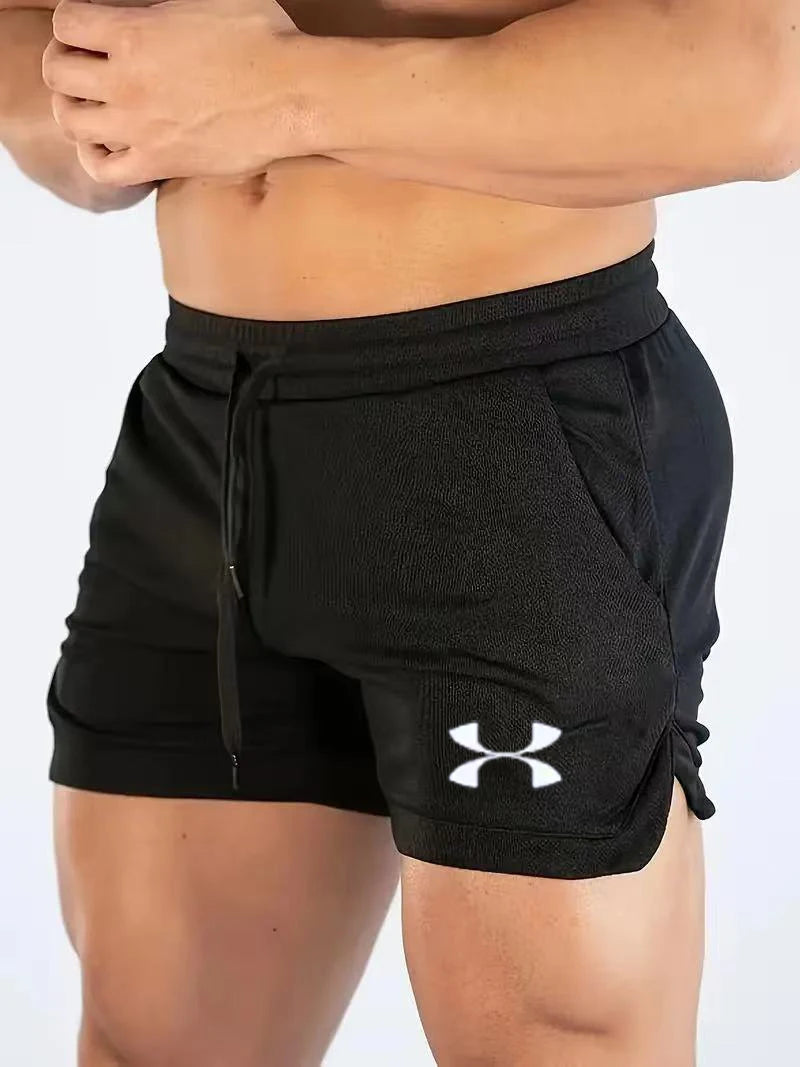 New Summer Branded Fitness Shorts Men's Daily Mesh Breathable Fitness Pants Running Shorts Men's Jogging Sportswear