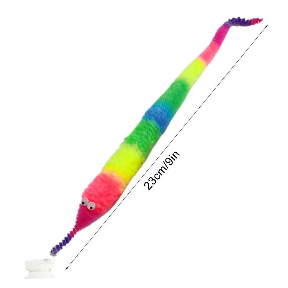 Novelty Funny Props Twisty Magic Worm Trick Toys For Kids Caterpillars On A Invisible String Fuzzy Worm Magic Caterpillar