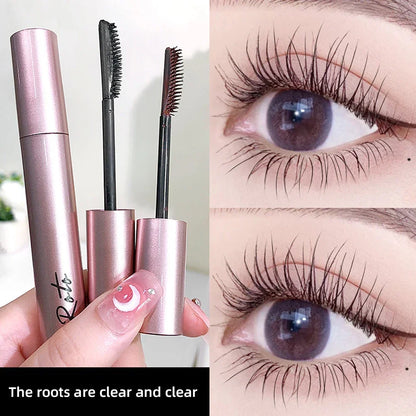 Silk Fiber Matte Mascara Makeup Ultra-Fine Brush Lengthens Eyelashes Waterproof Fast Dry Brown Black Curling Mascara Comestic
