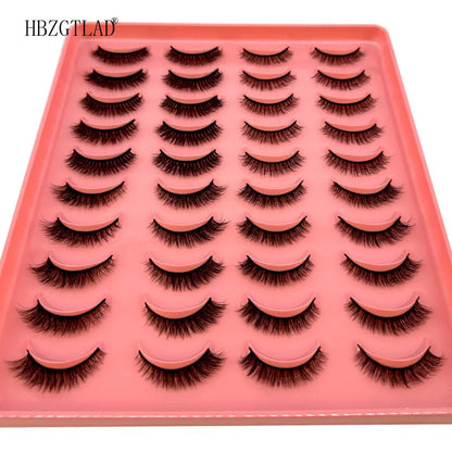 Mix 20 Pairs Eyelashes 3D Mink Lashes Fluffy Soft Wispy Natural Eyelash Extension Reusable Lashes Mink False Eyelashes Makeup