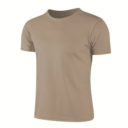 Quick-drying Round Neck Sport T-shirt Gym Jerseys Fitness Shirt Trainer Running T-shirt Men Breathable Sportswear Class Service