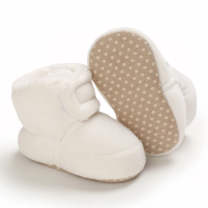 Winter Baby Cotton Shoes Thick Plush Snow Boots Soft Casual Walking Shoes for 0-18 Month Old Comfortable Toddler Footwear