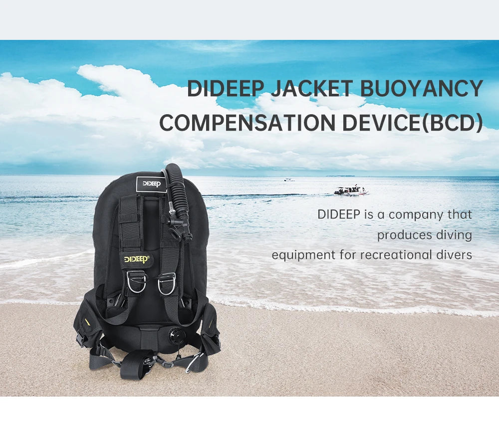 DIDEEP Buoyancy Control Device Donut Design Scuba Diving BCD Equipment High-strength Nylon Professional Diving Safety Gear