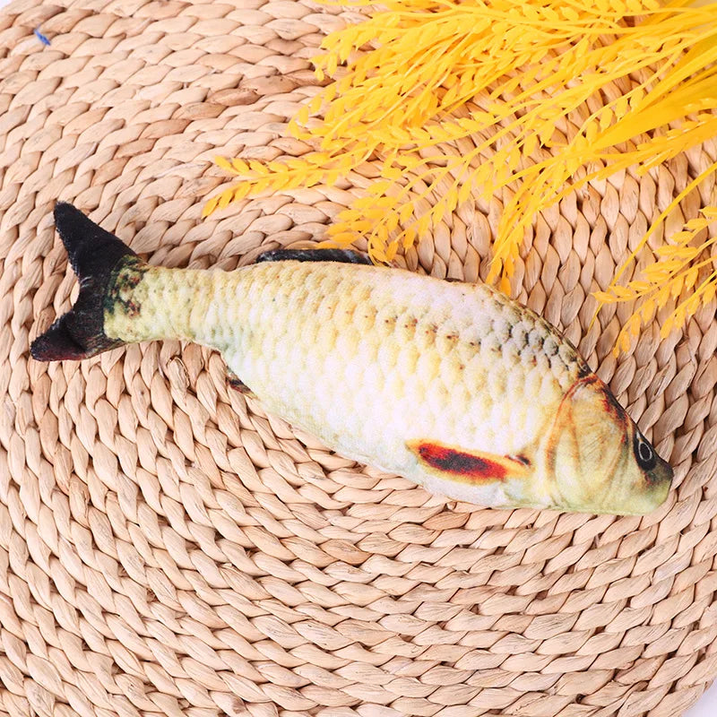 Cat Toy Training Entertainment Fish Plush Stuffed Pillow Simulation Fish Cat Toys Fish Interactive Pet Chew Toy Pet Supplies