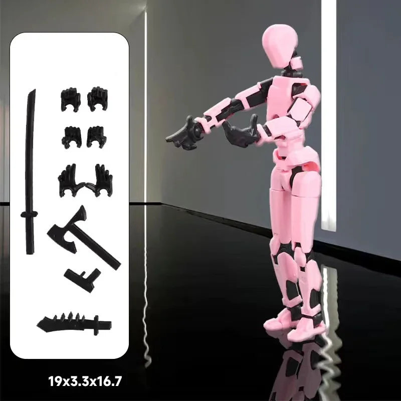 UNGH Multi-Jointed Action Figure Dragon 3D Printed Assembly Movable 13 Body Movable Robot Toys Gifts For Children
