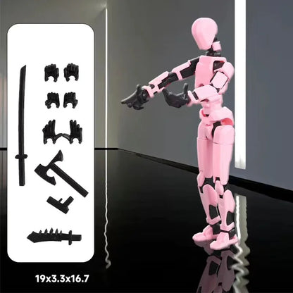 UNGH Multi-Jointed Action Figure Dragon 3D Printed Assembly Movable 13 Body Movable Robot Toys Gifts For Children
