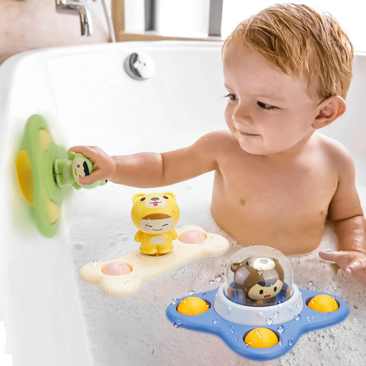 Catoon Bath Toys 6-12-18 Months Baby Toy Suction Cup Spinner Toys for Boys Girls 1 2 3 Years Sensory Toys for Toddler Kids Gift