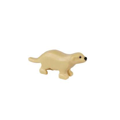 City Animal Zoo Farm Series Building Blocks Street View Panda Brown Bear Cat Pig Long Wool Sheep Cow Cattle Pet Bricks Toys Kids