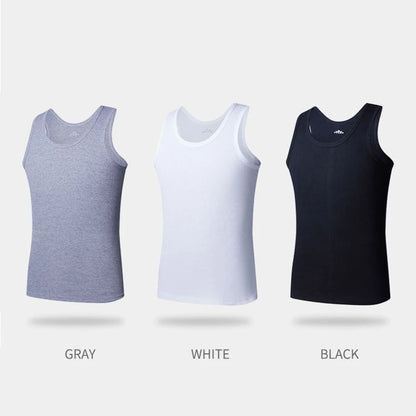 Summer Plus Size Men Clothing Tank Tops Black White Gray Singlets Sleeveless Fitness Men Vest Casual Bodybuilding Vest New