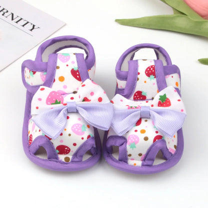 New Children Summer Clogs 0-18M Flower Newborn Infant Baby Girl Princess Bowknot Sandals Toddler Soft Crib Walkers Casual Shoes