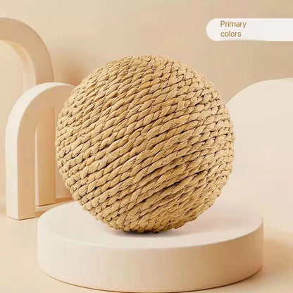 8cm Bite-Resistant Cat Scratching Ball | Interactive Kitten Toy with Crinkle Sound for Cats Chasing & Play Pet Supplies