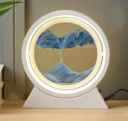 Sandscape Kinetic Sand Art Picture Quicksand Table Lamp Dynamic Liquid Hourglass Moving Sand Painting Flowing Sand Home Decor