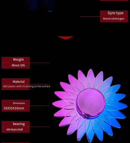 ABS Colorful Fidget Spinner Anti-Anxiety Toys Spinners Relieves Stress Fingertip Gyroscope for Reducing Adult Kids Decompression