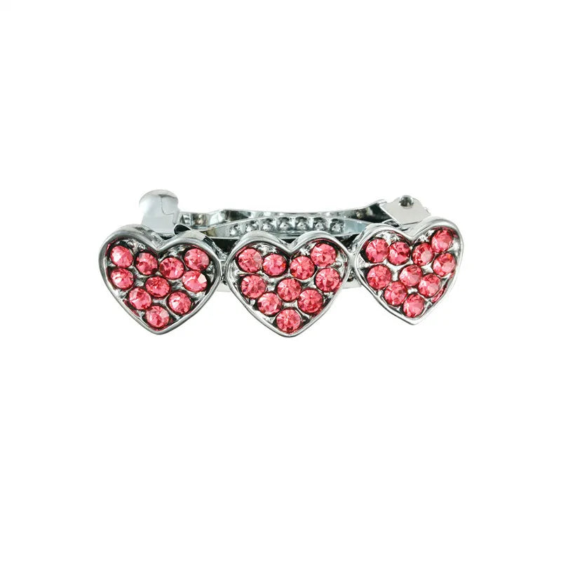 Bling Pearl Dog Collar Small and Medium Dogs Crown Hair Clips Puppy Accessories Doggy Heart and Bone Necklace Pet Supplies