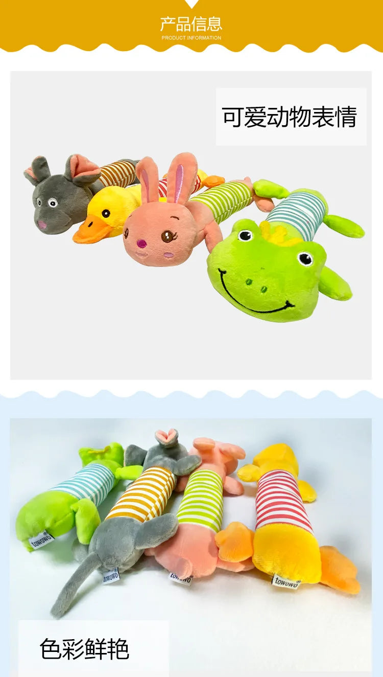 Dog Squeaker Toys for Boredom, Teeth Grinding Teeth Cleaning Stuffed Plush Toys for Small Medium Breed Dog Pet Supplies