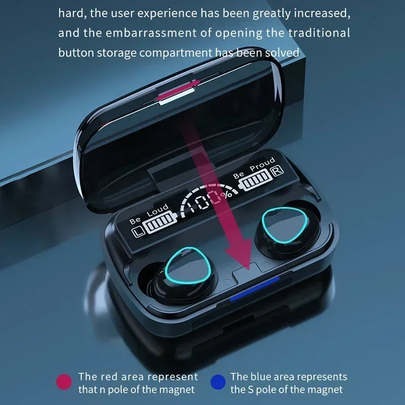 TWS Bluetooth Headphones 2500mAh Charging Box Wireless Earphones With Microphone 9D Stereo Sports Waterproof Earbuds Headset