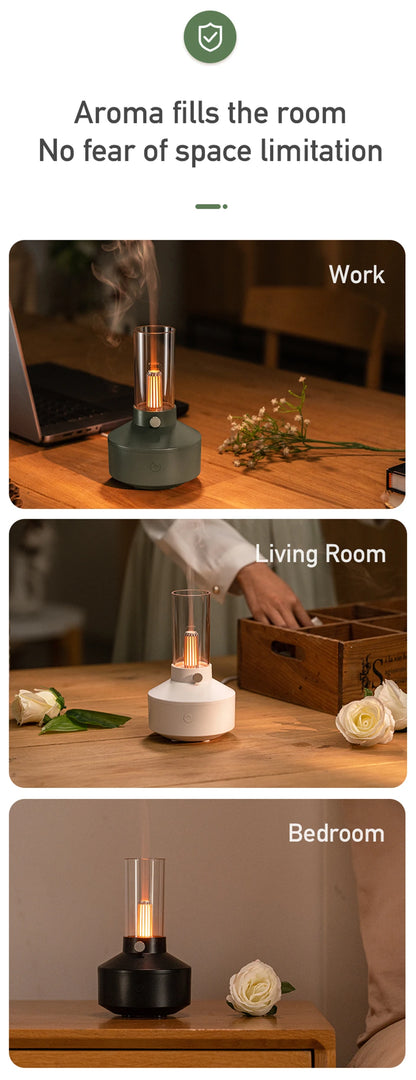 Retro Lamp Aromatherapy Diffuser Air Humidifier Home Room Fragrance USB Electric Ultrasonic Aroma Essential Oil Difusor