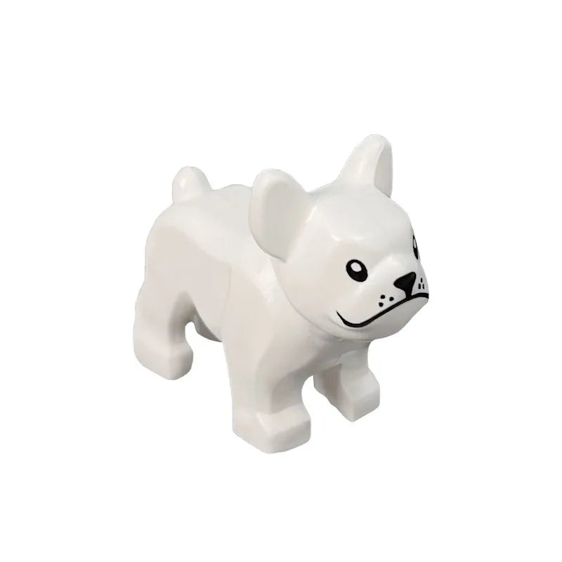 City Animal Zoo Farm Series Building Blocks Street View Panda Brown Bear Cat Pig Long Wool Sheep Cow Cattle Pet Bricks Toys Kids