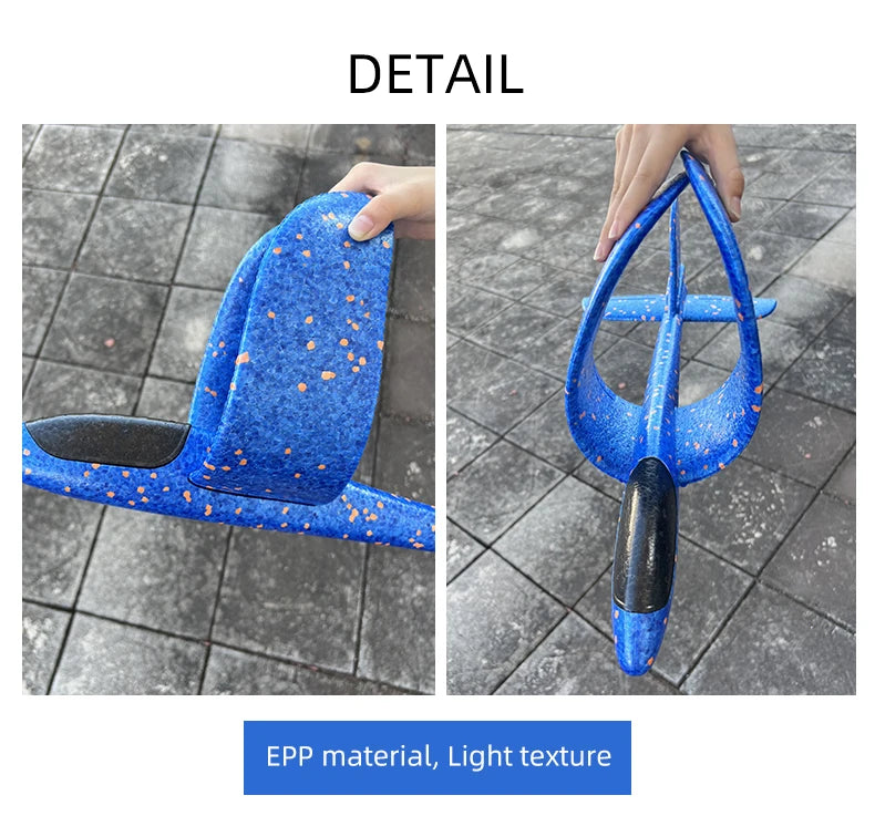 50/33CM Big Flash Foam Plane Glider Hand Throw Light Inertial AirPlane EPP Outdoor Launch Fun of Kids Toys for Children Boy Gift