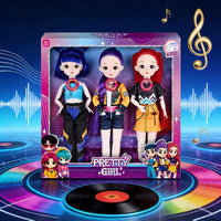 2026_Cute Doll Wearing KPop Witch Huntress Costume 3D Eyes Music-Playing Toy with Movable Joints for Girls And Boys