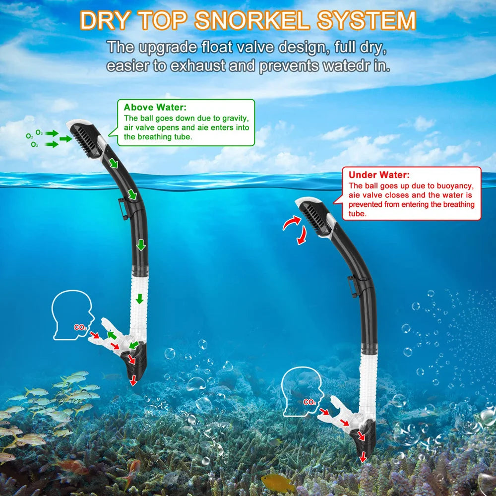 Professional Scuba Diving Masks Snorkeling Set Adult Silicone Skirt Anti-Fog Goggles Glasses Swimming Pool Equipment