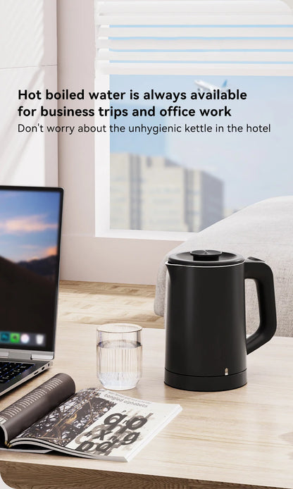 110V 220V Electric Kettle 0.6L Seamless 304 Stainless steel liner Fast heating Mini Teapot Water heater Coffee maker for Travel