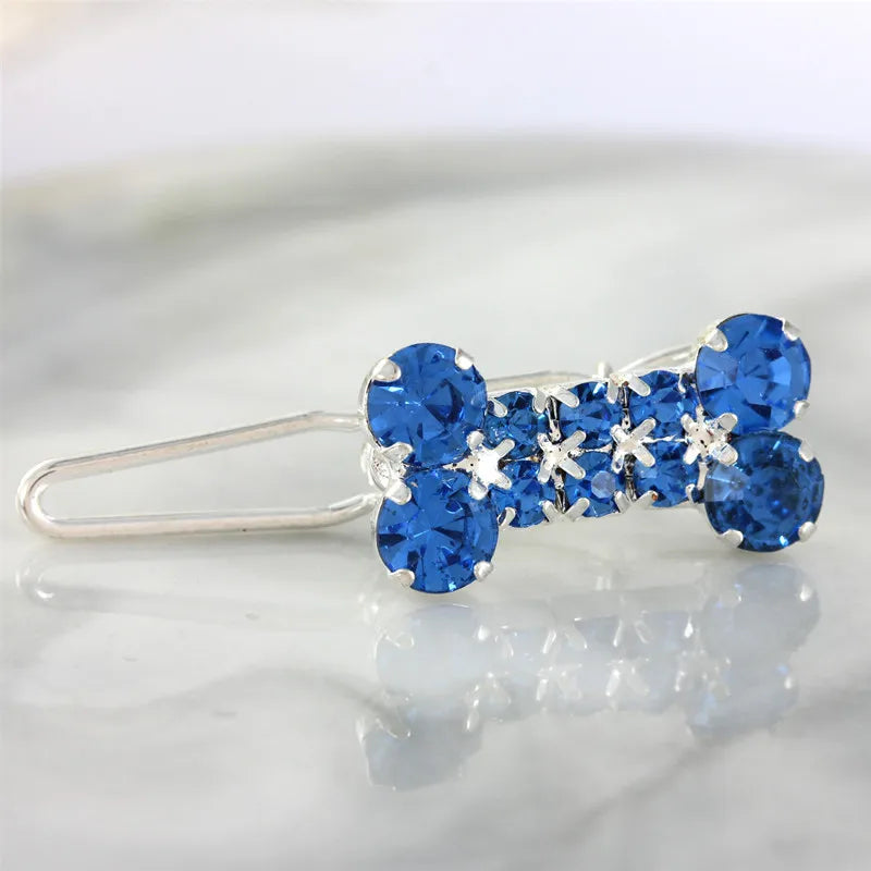 Bling Pearl Dog Collar Small and Medium Dogs Crown Hair Clips Puppy Accessories Doggy Heart and Bone Necklace Pet Supplies