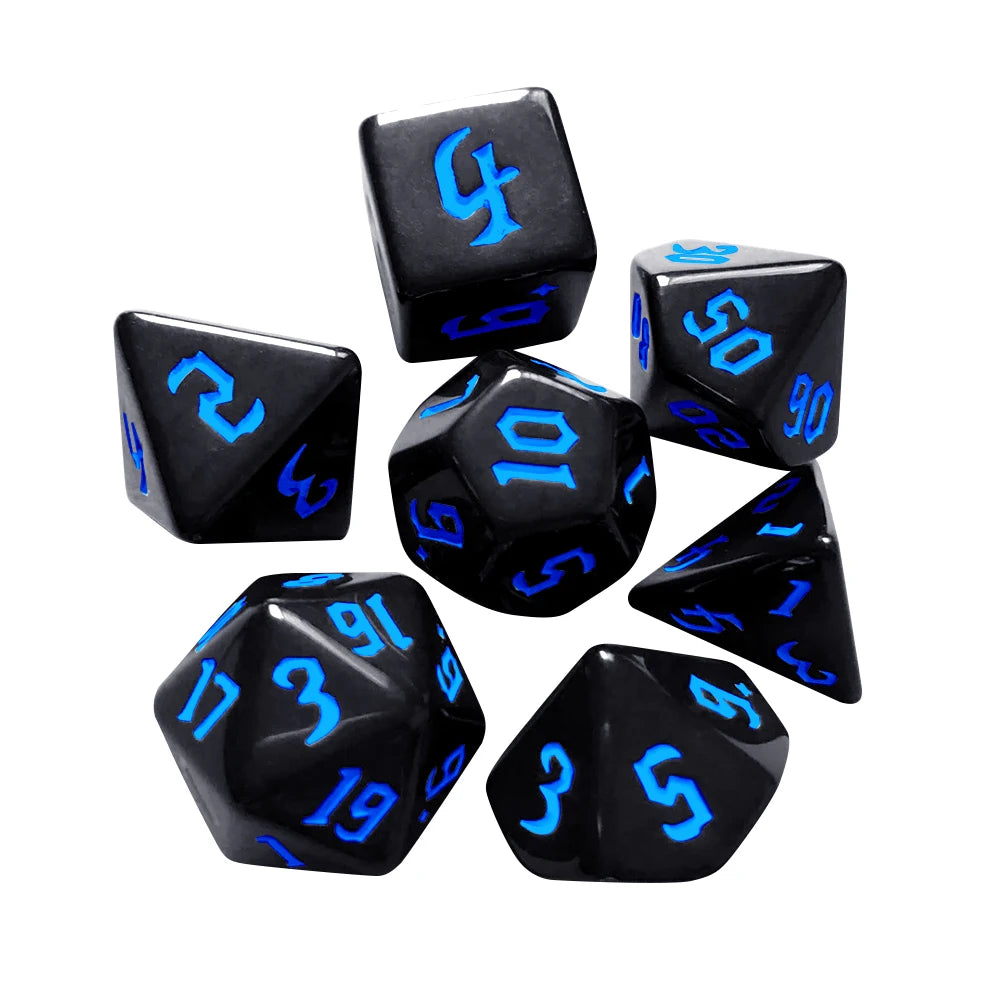 7Pcs/set  Electronic Luminous LED DND Dice Set Multiple Sided Dice for Adults Board Game Party Entertainment Toys