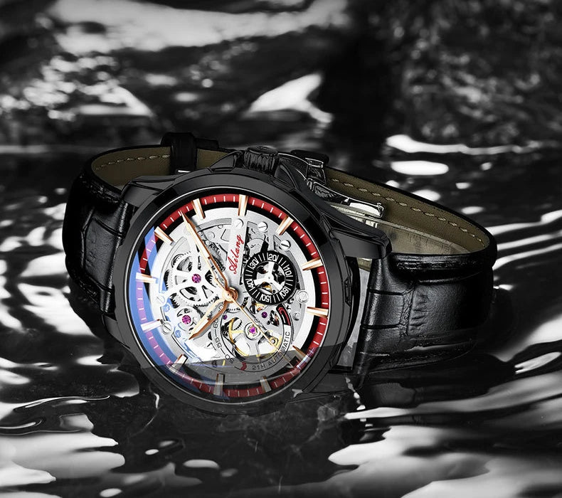 Unique Design AILANG Skeleton Dial Watch Men Luxury Brand Automatic Mechanical Men Watches relogio Waterproof