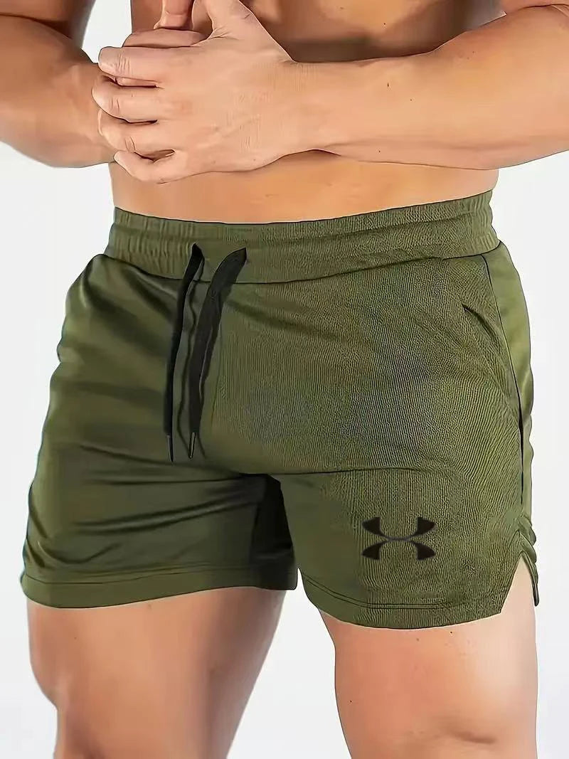 New Summer Branded Fitness Shorts Men's Daily Mesh Breathable Fitness Pants Running Shorts Men's Jogging Sportswear