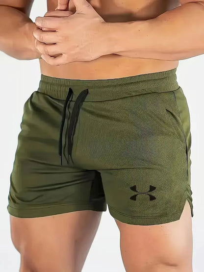 New Summer Branded Fitness Shorts Men's Daily Mesh Breathable Fitness Pants Running Shorts Men's Jogging Sportswear
