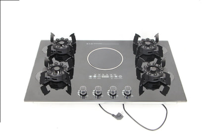 Built-In 5 Burner Gas and Electric Cooktop for Household Use Gas Hob Gas Stove for Industrial and Residential Use